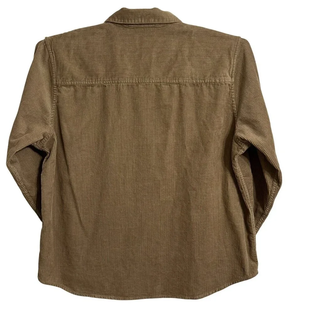 Gap Mens Corduroy Shirt Shacket Chinchilla Size XXL Preppy Academia 100% Cotton - Picture 2 of 8